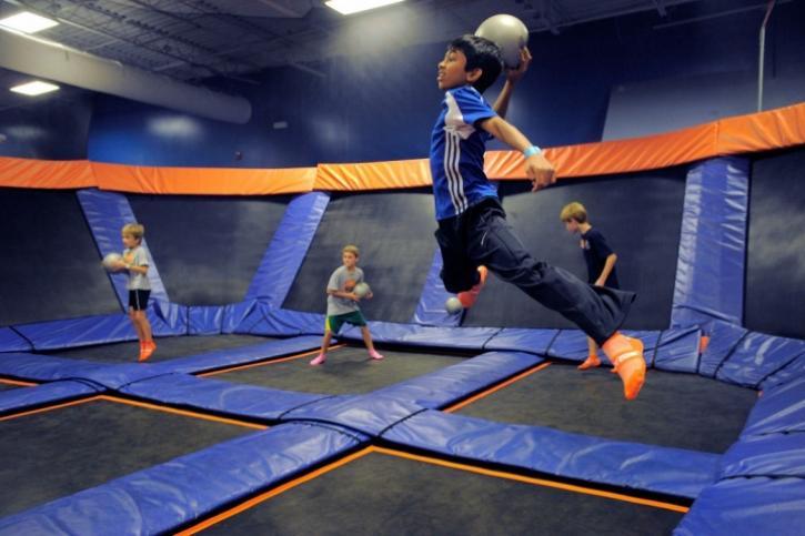 indoor, trampoline park, trampoline