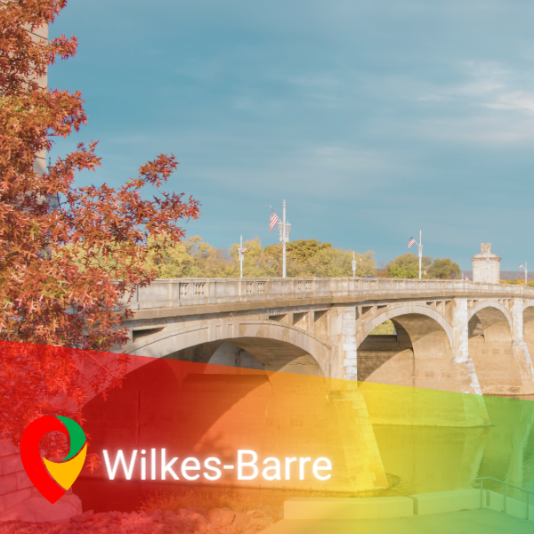 Kingston bridge, fall, Wilkes-Barre