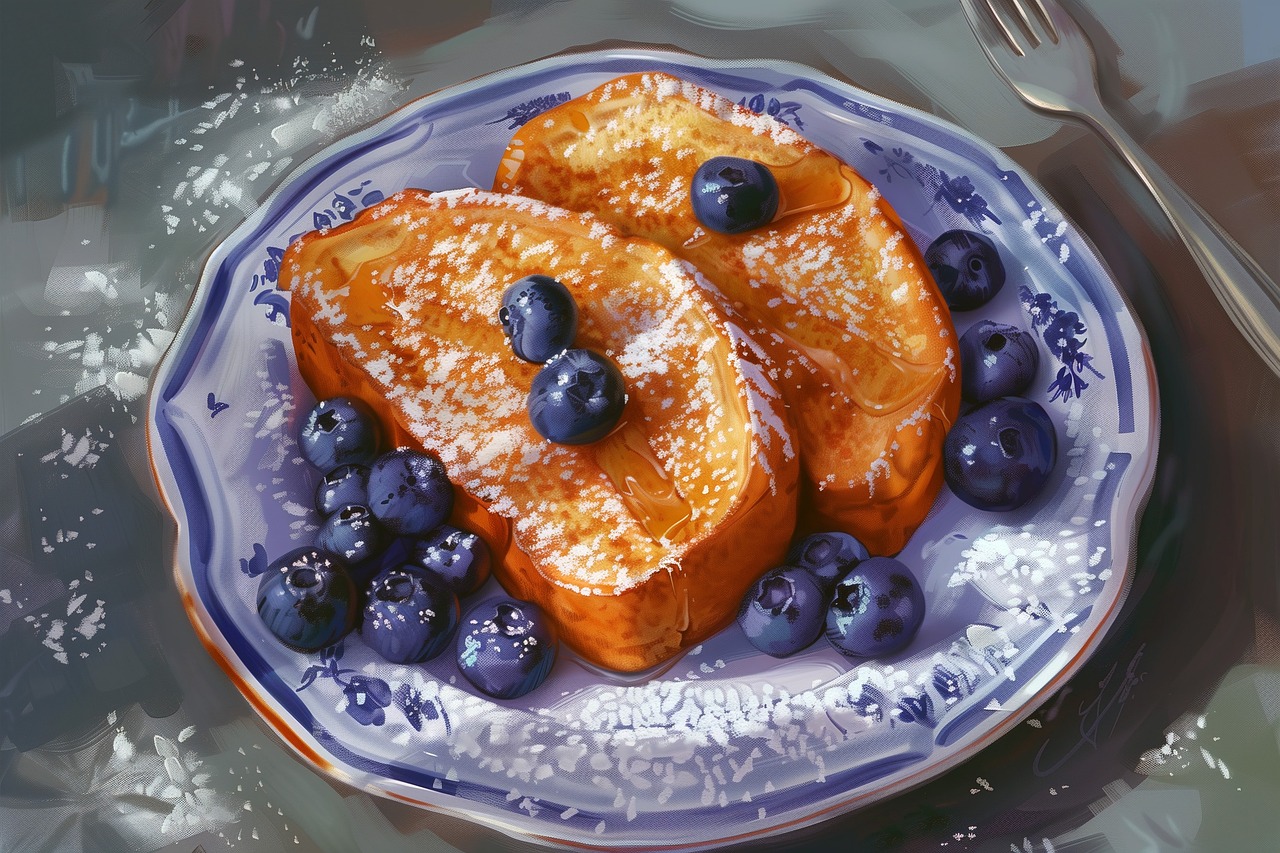 ai generated, blueberries, french toast-8592881.jpg