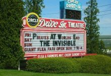 Circle Drive In Movie Theater Sign